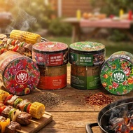 White Lotus - 4 in 1 Premium Seasoning Spices Condiments  4 Flavor in Smart Storage Container