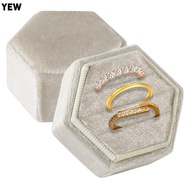 YEW Jewelry Ring Box, Velvet 3 Slots, Proposal Box Women