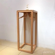 Retro Zen Indoor Home Furnishing Wooden Flower Stand Log Courtyard Living Room Chinese Style Elm Sim