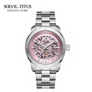 Solvil et Titus Aspira 3 Hands Mechanical in Pink Dial and Stainless Steel Bracelet Women Watch W06-03281-003