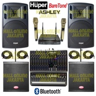 Paket sound system lengkap huper 15 inch speaker aktif + mixer ashley king 12 channel + Subwoofer Aktif baretone sw18 18 inch