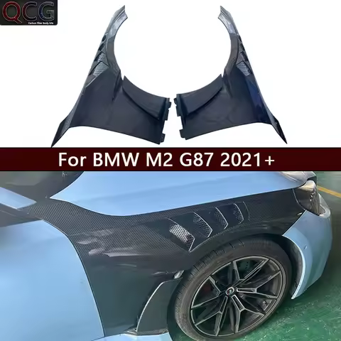 For BMW M2 G87 2021+ Carbon Fiber Fender Bumper Retrofit replacement Openings leaf plate Car Accesso