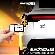 GTA Game Acrylic Magnetic Sticker 3D Three-Dimensional Car Decoration Sticker Car Sticker Text Glass