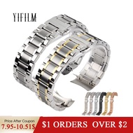 Watchband For Tissot 1853 Couturier T035 14/16/17/18/22/24mm Curved End Stainless Steel WatchBand Women Men Metal Strap Bracelet