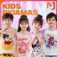 McJoden - YUZUHA Short Sleeve Long Pants Kids Pyjamas Children Girl Boy Kids Clothing Baju Tidur Per