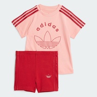 adidas Lifestyle Graphics Cycling Shorts Set Kids Women Pink IY9533