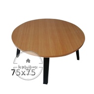 ❗️โต๊ะญี่ปุ่น พรีเมี่ยมกลม 🍁 โต๊ะญี่ปุ่นกลม ขนาด75x75ซม. ลายหินดำ หินขาว ไม้บีช โต๊ะเขียนหนังสือ โต๊ะกินข้าว imh99