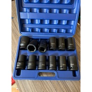 12-piece 1-inch socket set from 27 to 41mm