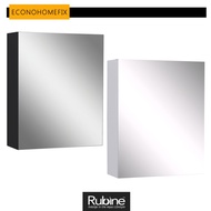 [RUBINE] RMC-1640D10 BK  (PEARL BLACK) / RMC-1640D10 WH (PEARL WHITE) Wall Mounted Cabinet Mirror Stainless Steel,450mm