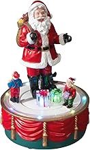 Konstsmide 4174-000 LED Scenery "Santa Claus and Children" with 6h Timer, 10 Colourful Diodes, Batte