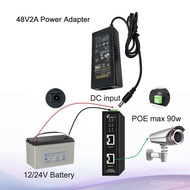 POE12-57V Industrial Grade DC5525 Gigabit 90W Booster and Dual Power Supply 48V Input Terminal Injec