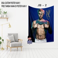 JUSTIN BIEBER - justin bieber cloth poster - justin bieber room decoration - jutin bieber wall decor