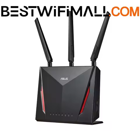 ASUS RT-AC86U Wi-Fi Router 802.11AC AC2900 MU-MIMO Dual-Band 2.4 GHz/5 GHz 1600Mbps 4 Port Gigabit M