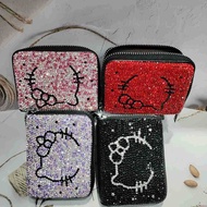 Organ Diamond KT Cat Card Holder Multi-card Slot Ladies Card Holder Genuine Leather Card Holder Mult