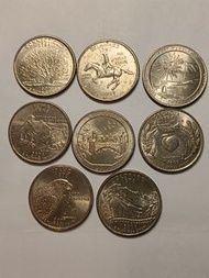 美國各8州25美仙硬幣