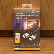 門市全新現貨‼️ j5create JDC52 4K HDMI PREMIUM認證（HDMI PREMIUM Certified）公對公訊號線（2米）