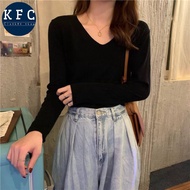 KFC Long Sleeve V-Neck T-Shirt Soft And Comfortable 666