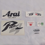 Stiker Set Arai Ram 4 untuk Helm Scott, Tsr, Copy Arai, Arai Sz Ram 4