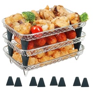 【Wireless】 Air Fryer Rack For Ninja Dual Basket 3 Layers Stacking Bacon Racks For Ninja Dz201 Dz401 Air Fryer Accessories Air Fryer Rack