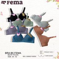 Bra Wanita 1 Pcs FEMA Underwire Comfortable Adult Bra 3 & 2 Hooks Size 34-42 - A5/B5