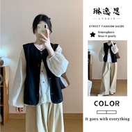 Set of 3 Piece DenimJacket + Shirt + Straight Pants – Japanese Women's Outfit, Easy to Coordinate Ha