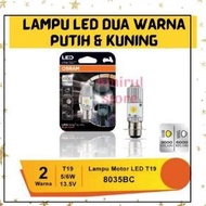 Promo OSRAM 12V H6 M5 K1 MOTORCYCLE T19 LED BULB WHITE - YELLOW - 7735CW - 1Pcs COD