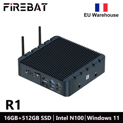 FIREBAT Mini PC R1 (Intel Processor N100, RAM 8GB, SSD 256GB, Intel UHD Graphics, Windows 11 Pro), B