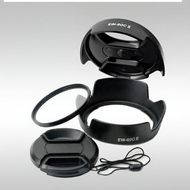 EW-60C Lens Hood + Lens Cap + UV Filter for Canon 760D 750D 700D 1500D 1300D 650D 600D 550D 500D 450