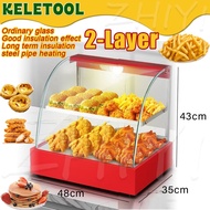 Food Warmer Display Stainless Steel Commercial Food Warmer Showcase Large Fried Chicken Egg Tart Ham