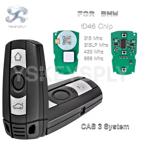 For BMW CAS3 System Z4 3 5 Series E60 E61 E70 E87 X5 X6 E71 E72 Smart Keyless Remote Key ID46 315/43