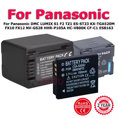 ES-ST23 HHR-P104 Battery For Panasonic DMC LUMIX S1 F2 TZ1 ES-ST23 KX-TGA520M FX10 FX12 NV-GS28 HHR-