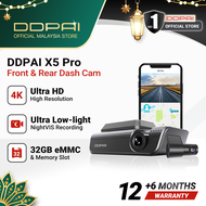 DDPAI X5 Pro Dash Cam 4K UHD Dual Cam Recorder Wifi DVR