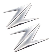 2X Motorcycle Stickers Emblem Badge Chrome Z Shape 3D Motorbike Decals For Kawasaki Z750 Z250 ZZR400 ZX6R ZX-14 ZX636R A