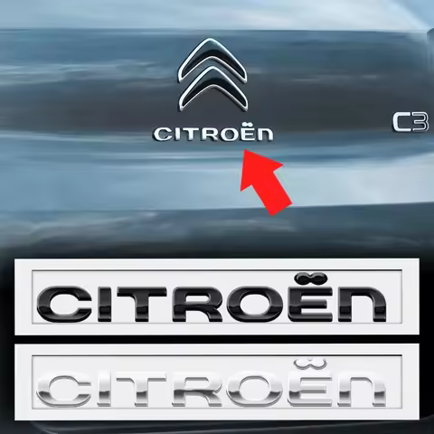 3D ABS Car Rear Trunk Logo Letter Stickers Decoration Accessories for Citroën C5X C6 DS C3-XR C4L C4