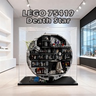 LEGO 75419 Death Star Acrylic Display Box Kotak Pameran Penyimpanan Figur Dust Proof 手办收納展示盒透明