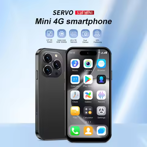 SERVO S16 Mini 4G LTE Small Smartphone Android 12.0 OS Dual SIM Standby 64GB ROM Play Store WiFi Fac