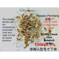 READY STOCK 1/4W(0.25W) 5% Tolerance 8.2 Ohm 82 Ohm 820 Ohm  8.2K Ohm 82K Ohm 820K Ohm RESISTOR Peri