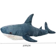 Kidoo Ikea BLAHAJ Big Shark 80cm 100cm 140cm Soft Toy Shark Bolster Hugging Birthday Gift Bantal pel