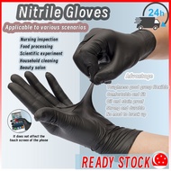 🇸🇬 [In Stock] Disposable Nitrile Gloves Powder Free / 100pcs per box - S/M/L/XL Household gloves