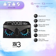 Vinnfier Neo Air 3 Wireless Portable Bluetooth Speaker with Alarm Clock FM Radio SD card and USB Slo