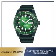 Alba Philippines AL4439X1 Green Dial Green Silicone Strap Mens Automatic Watch 43mm