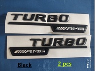 AMG 4MATIC TURBO 3D Glossy Black Chrome Quality Emblems For MERCEDES BENZ