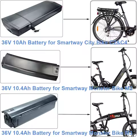 Bici Elettriche Batteria 36V 10Ah 10.4Ah 14Ah Lithium-ion E Bike Battery Smartway City Bike C2 C4 Mo