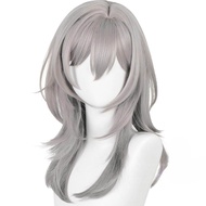 HSR Trailblazer Cosplay Wig Gray Gradient Hair Cosplay Anime Game Heat Resistant Synthetic Wigs