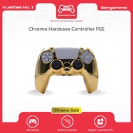 Chrome Protective Hard Case Cover Controller Stick DualSense PS5 - Gold