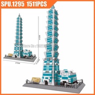 Compatible with LEGO 5221511 Kiến trúc nổi tiếng thế giới Taipei 101 Tower Toy Brick
