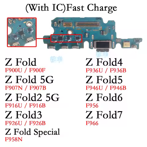 Usb Dock Charger Port for Samsung Galaxy Z Fold 2 3 4 5 6 7 Fe 5G F966 F958 F907 916 F926 F936 F946 