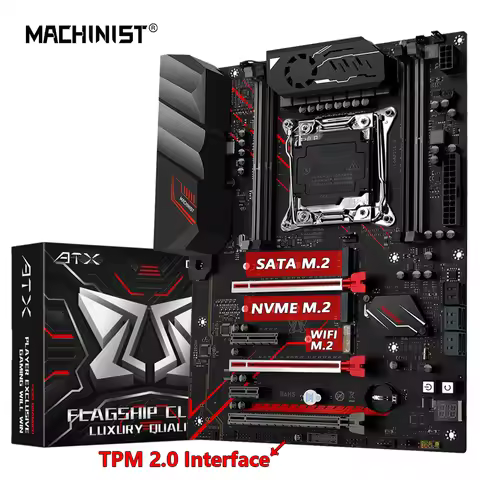 MACHINIST X99 Motherboard Support TPM2.0 Intel Xeon LGA 2011-3 CPU DDR4 Memory Four channel MR9A PRO