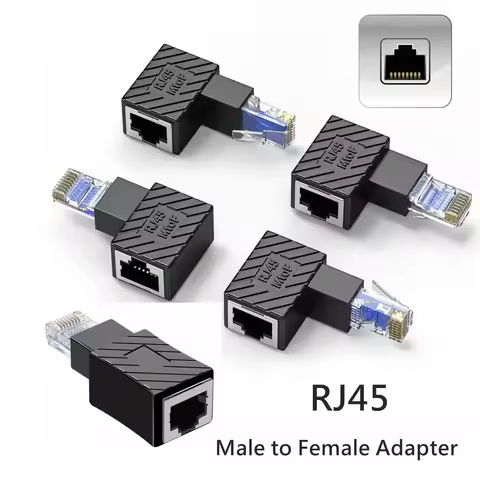 90 Degree 270 Degree Up Down Left Right Multi-angle RJ45 Cat 5e 6e Cat7 Male to Female Lan Ethernet 