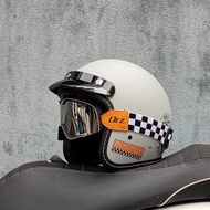 Casco Moto rcycle jet casco clásico de cara abierta retro 3/4 medio casco moto capacete moto ciclis